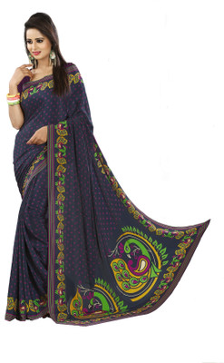 

Gugaliya Printed Fashion Crepe Saree(Multicolor)