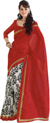 

Party Wear Dresses Printed Fashion Cotton Saree(Red)