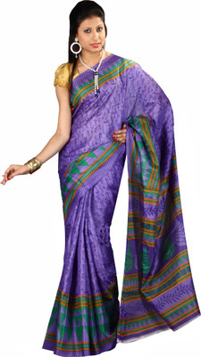 

Anushree Saree Printed Fashion Silk Saree(Multicolor), Green-black