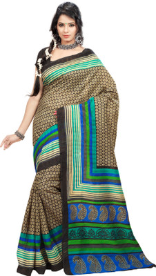 

Ewows Printed Bhagalpuri Cotton Saree(Multicolor)