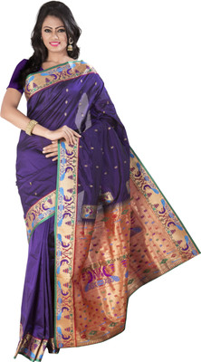 

Ishin Woven Kanjivaram Art Silk Saree(Blue)