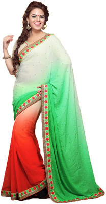 

Stylish Girls Embroidered Fashion Net Saree(Multicolor)