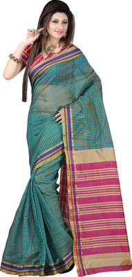 Sanju Sarees Plain Fashion Art Silk Saree(Multicolor)
