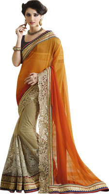 

Saara Embroidered Fashion Georgette, Net Saree(Yellow, Beige)