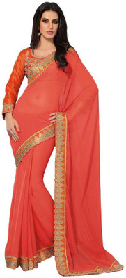 

Indian Wear Online Printed Fashion Pure Chiffon Saree(Multicolor), Multicolor388
