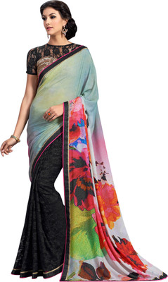 

Brijraj Embellished Fashion Net, Jacquard, Silk Saree(Black, Multicolor)