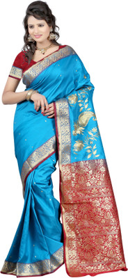 

Anushree Saree Self Design Fashion Handloom Banarasi Silk Saree(Multicolor), Green