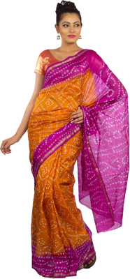 

Jaipur Kurti Printed Bandhani Art Silk Saree(Yellow), Mustard