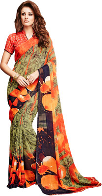 

Khushali Self Design, Printed Fashion Georgette Saree(Multicolor)