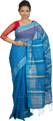 

Monidipa Self Design Fashion Cotton Saree(Blue)