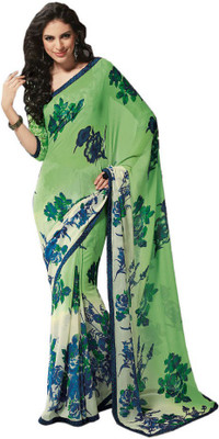 

Party Wear Dresses Printed Fashion Pure Chiffon Saree(Multicolor)