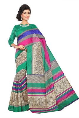 

JTInternational Printed Manipuri Silk Saree(Multicolor)
