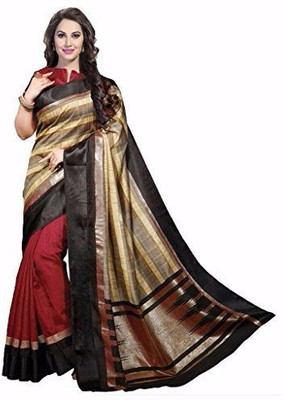 

Kesar Sarees Printed Bhagalpuri Art Silk Saree(Maroon)