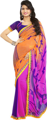 

LaazreeFashion Floral Print Daily Wear Handloom Georgette Saree(Multicolor)