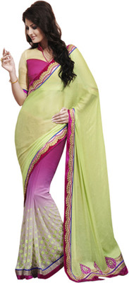 

Desi Butik Self Design Fashion Georgette Saree(Yellow)