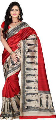 Vastrakala Printed Bollywood Art Silk Saree(Multicolor) available at flipkart for Rs.440