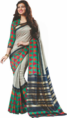 

Sunaina Printed Fashion Cotton Linen Blend Saree(Multicolor)