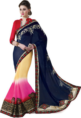 

Saara Embroidered Fashion Georgette Saree(Multicolor), Multicolour