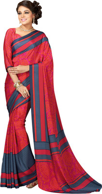 

Suvastram Printed Fashion Crepe Saree(Multicolor)