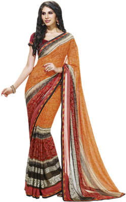 

Vishal Printed Fashion Chiffon Saree(Orange)