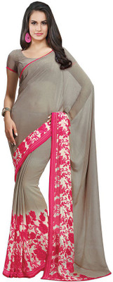 

Party Wear Dresses Printed Fashion Pure Chiffon Saree(Multicolor), Multicolor552