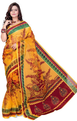 

Cenizas Printed Fashion Cotton Saree(Multicolor), Yellow