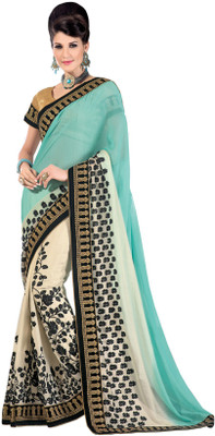 

Aesha Embellished Fashion Chiffon Saree(Green)