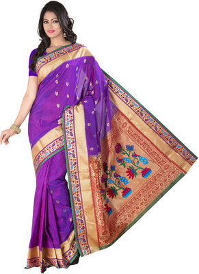 

Ishin Woven Kanjivaram Art Silk Saree(Purple)