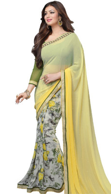 

Pakiza Design Floral Print Daily Wear Georgette Saree(Yellow)