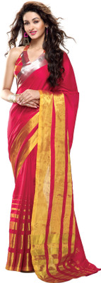 

Sunaina Solid Chettinadu Cotton Saree(Multicolor)