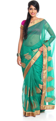 

Soch Solid Fashion Cotton Saree(Green)