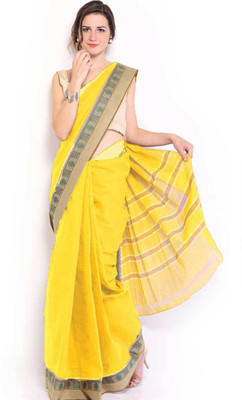 

Javuli Woven Chettinadu Handloom Cotton Saree(Yellow)