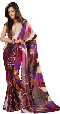 

Indian Wear Online Printed Fashion Georgette Saree(Multicolor), Multicolor91