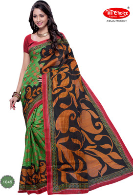 

Hi-Choice Self Design Fashion Cotton Saree(Multicolor), Green
