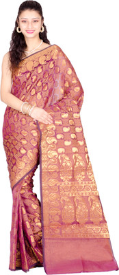 

Chandrakala Self Design Banarasi Cotton Saree(Pink)