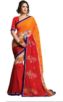 

Ridham Sarees Embroidered Fashion Handloom Georgette Saree(Multicolor)