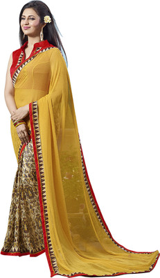 

Khoobee Self Design, Printed Fashion Georgette Saree(Multicolor)