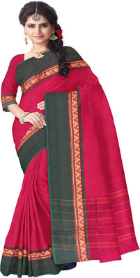 

Javuli Woven Chettinadu Handloom Cotton Saree(Pink)