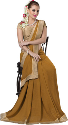 

Khoobee Self Design Fashion Georgette Saree(Mustard)