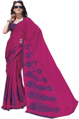 

Party Wear Dresses Printed Fashion Pure Chiffon Saree(Multicolor)