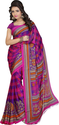 

Khoobee Self Design, Printed Fashion Crepe Saree(Multicolor)