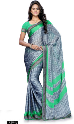

Hi-Choice Printed Fashion Satin Saree(Grey)