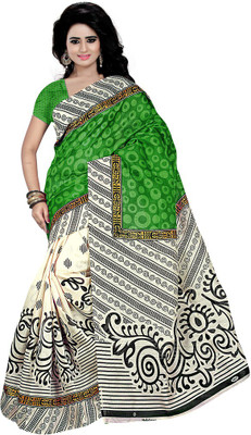

Stylish Girls Printed Fashion Cotton Saree(Green)