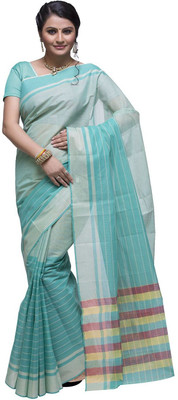 

Ishin Solid Fashion Cotton Saree(Green)