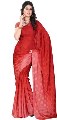 Diva Fashion-Surat Printed Daily Wear Handloom Jacquard Saree(Red) Diva Fashion-Surat Printed Daily Wear Handloom Jacquard Saree(Red)