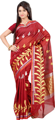 Mimosa Woven Kanjivaram Handloom Art Silk Saree(Maroon) available at flipkart for Rs.999