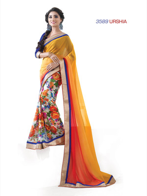 

Ridham Sarees Printed Fashion Georgette Saree(Multicolor)