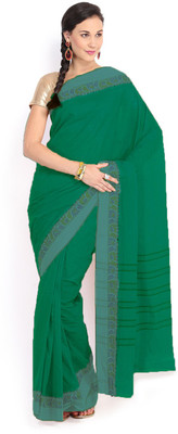 

Javuli Woven Chettinadu Handloom Cotton Saree(Green)
