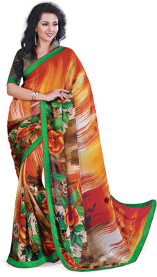 

Ridham Sarees Printed Fashion Handloom Chiffon Saree(Multicolor)