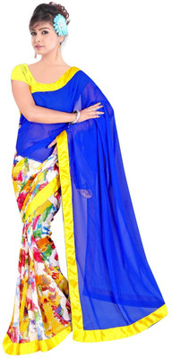 

Dancing Girl Printed Bollywood Georgette Saree(Blue)